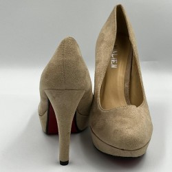 Pantofi cu toc subtire MALIEN Crem