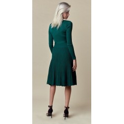 Rochie material tricot Sasha, culoare verde