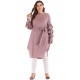 Rochie Pink din material creponat cu cordon in talie Rochie Pink din material creponat cu cordon in talie