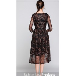 Rochie midi din dantela Sensy Maro